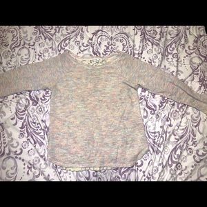Multicolored Lace Back Sweater - Delias size Large
